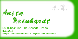 anita meinhardt business card